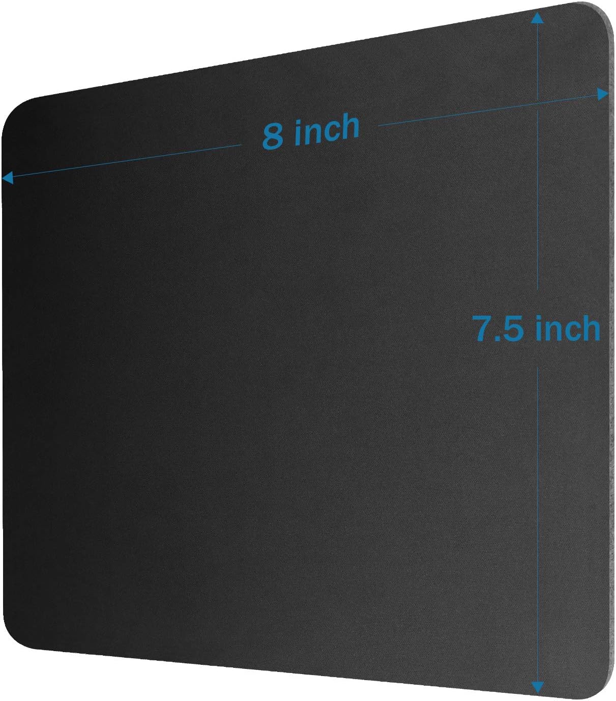 Mouse Pad 8.0×7.5×0.12 inches Premium-Textured Non-Slip Rubber Base Mouse Mat Mousepad for Office & Home, Black (1 Pack) - Image 2