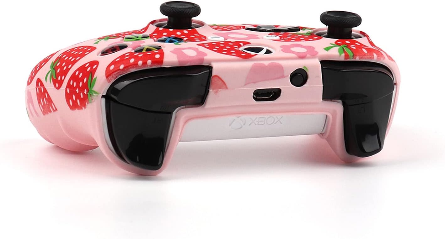 RALAN Controller Skin for Xbox One, Anti-Slip Silicone Controller Cover Protector Case Compatible for Xbox 1 Wireless/Wired Gamepad Joystick with 2 Cute Thumb Grips Caps. - Image 5